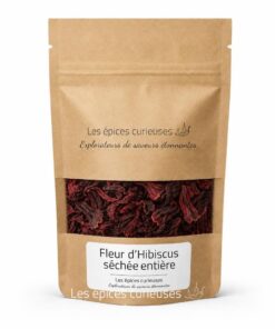 Fleur d'Hibiscus séchée entière - Packaging - Les Épices Curieuses