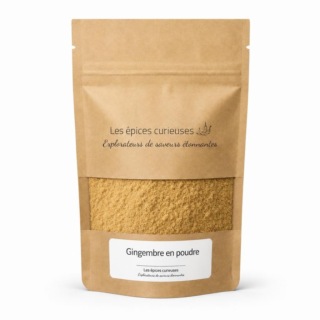 Gingembre en poudre – Packaging – Les Épices Curieuses Gingembre en poudre - Packaging - Les Épices Curieuses