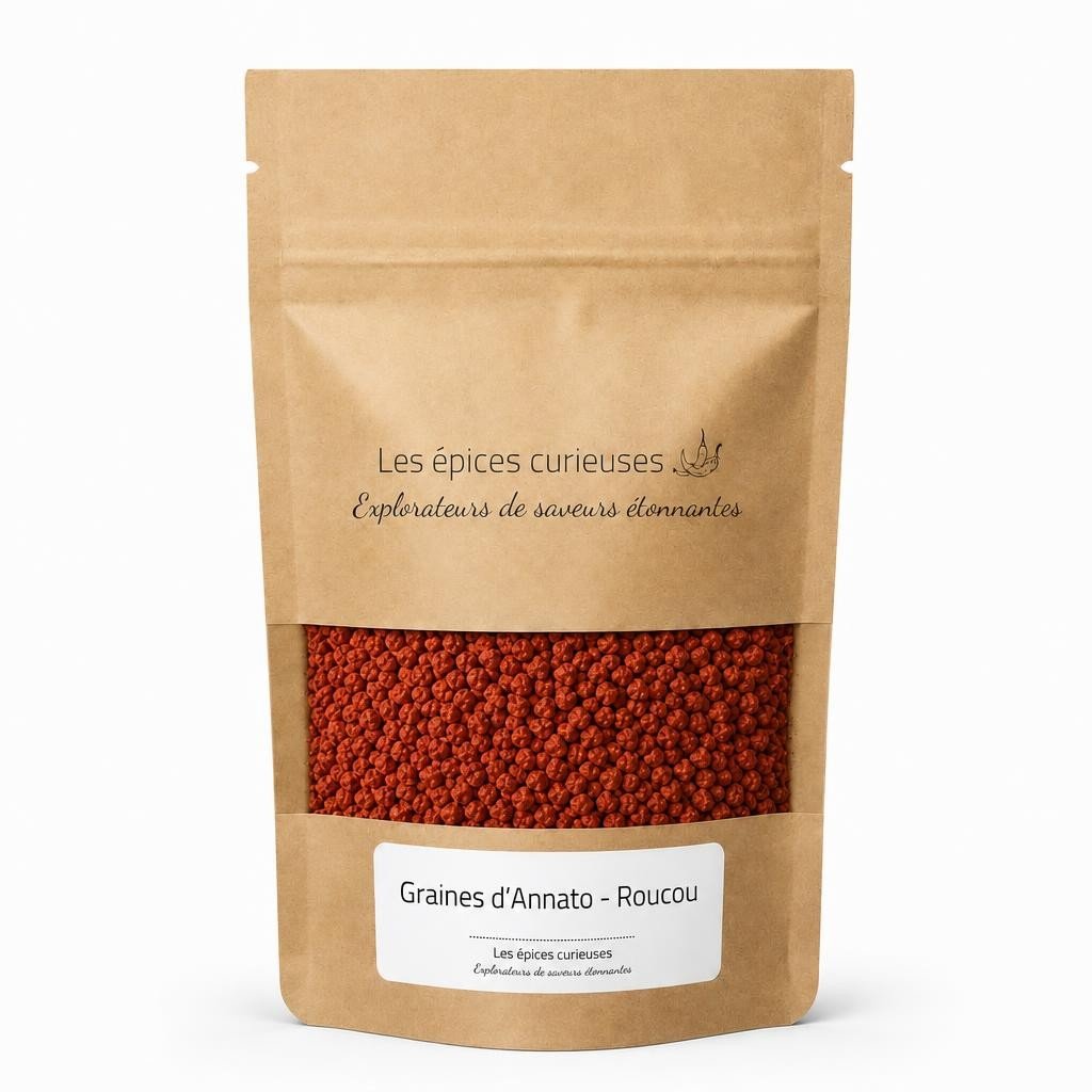 Graines d’Annato – Roucou – Packaging – Les Épices Curieuses Graines d'Annato - Roucou - Packaging - Les Épices Curieuses