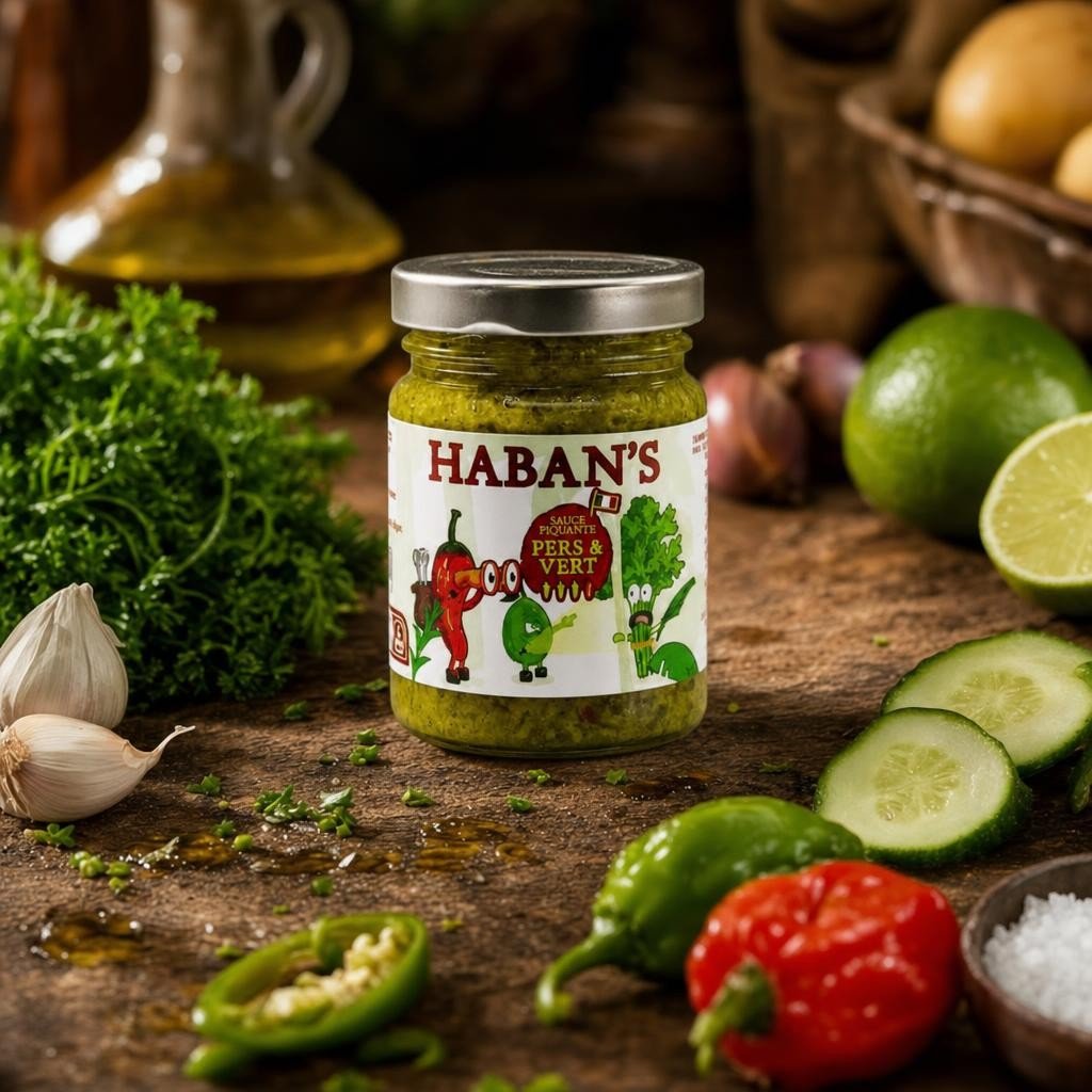 Haban’s – Sauce Pers&Vert – Pot de 90G – Les Épices Curieuses Haban's - Sauce Pers&Vert - Pot de 90G - Les Épices Curieuses