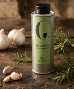 Huile d'olive ail et romarin 25 cl - Les Épices Curieuses