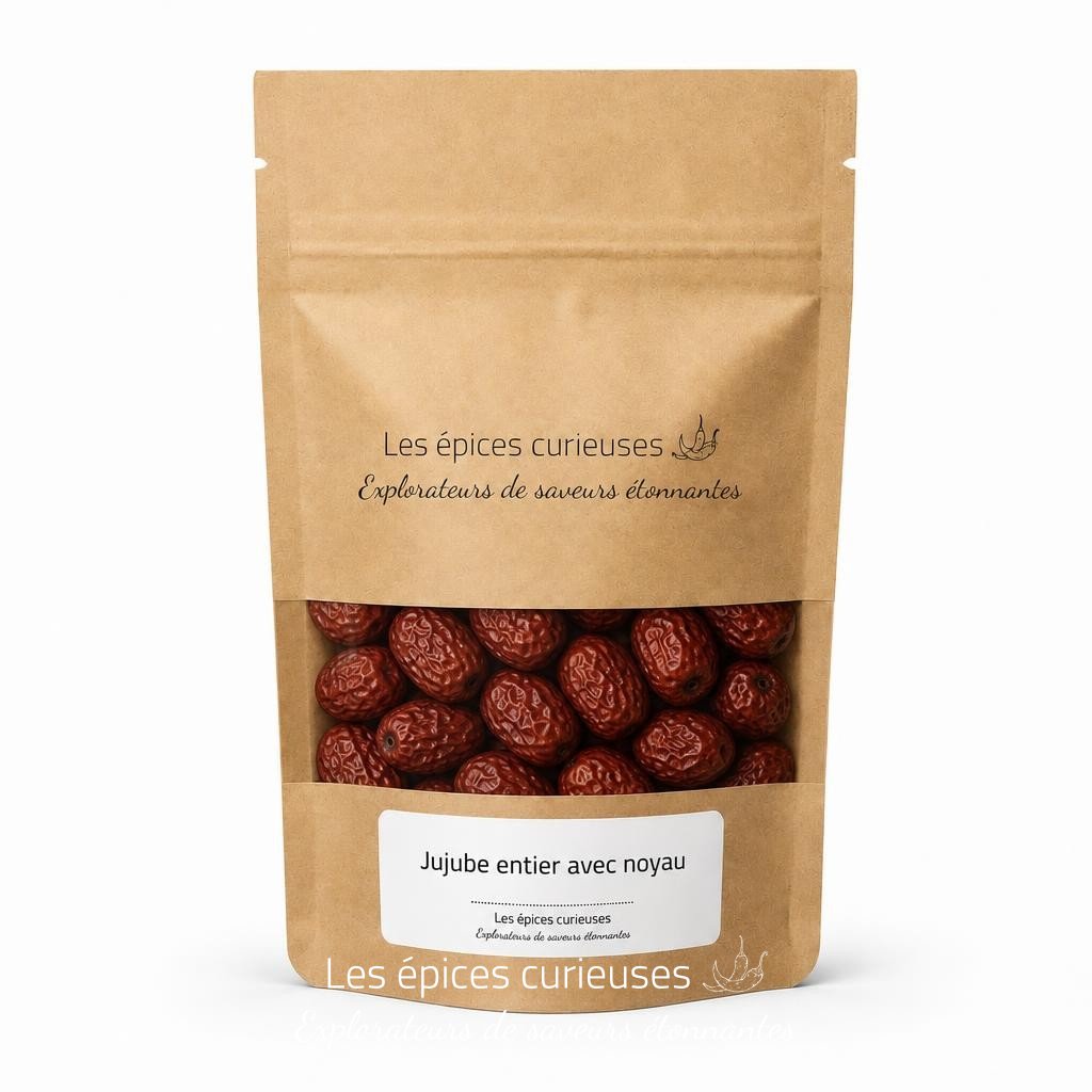 Jujube entier avec noyau – Packaging – Les Épices Curieuses Jujube entier avec noyau - Packaging - Les Épices Curieuses