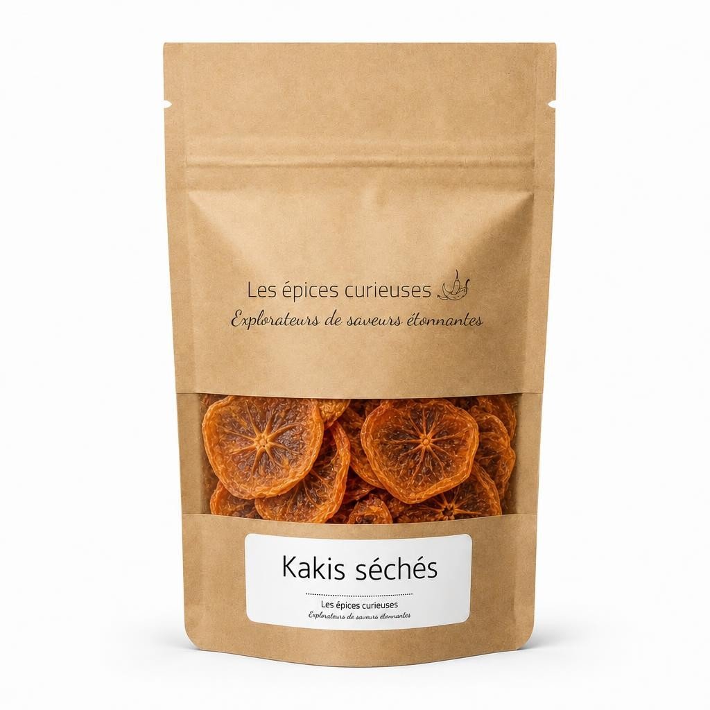 Kakis séchés – Packaging – Les Épices Curieuses Kakis séchés - Packaging - Les Épices Curieuses