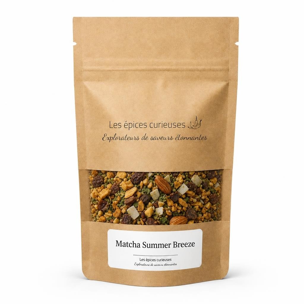 Matcha Summer Breeze – Packaging – Les Épices Curieuses Matcha Summer Breeze - Packaging - Les Épices Curieuses