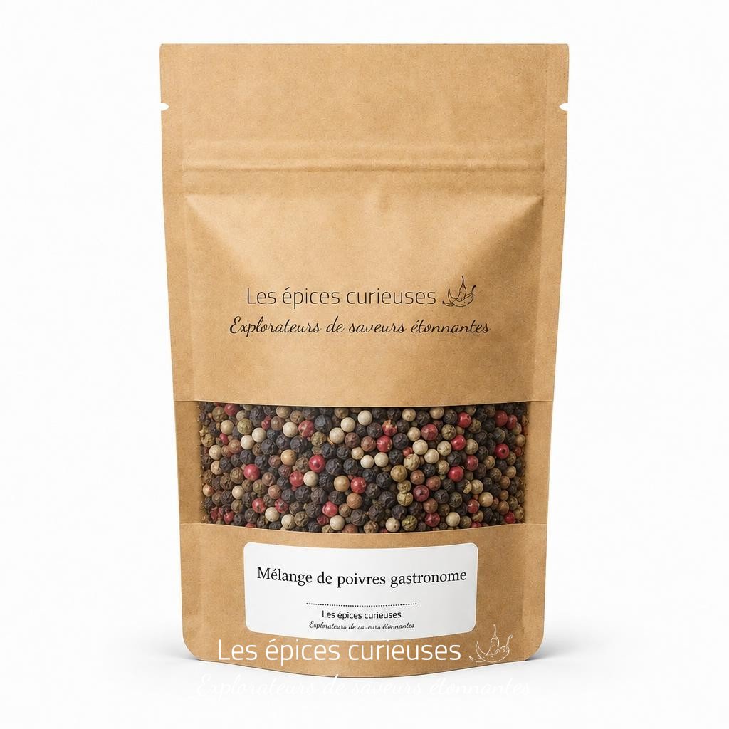 Mélange de poivres gastronome – Packaging – Les Épices Curieuses Mélange de poivres gastronome - Packaging - Les Épices Curieuses