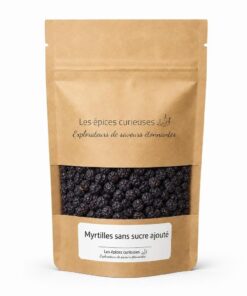 Myrtilles sans sucre ajouté - Packaging - Les Épices Curieuses