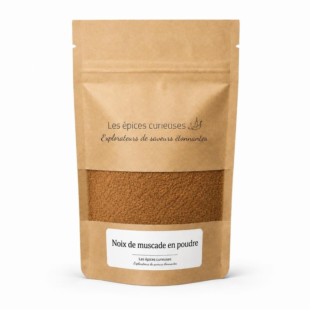 Noix de muscade en poudre – Packaging – Les Épices Curieuses Noix de muscade en poudre - Packaging - Les Épices Curieuses