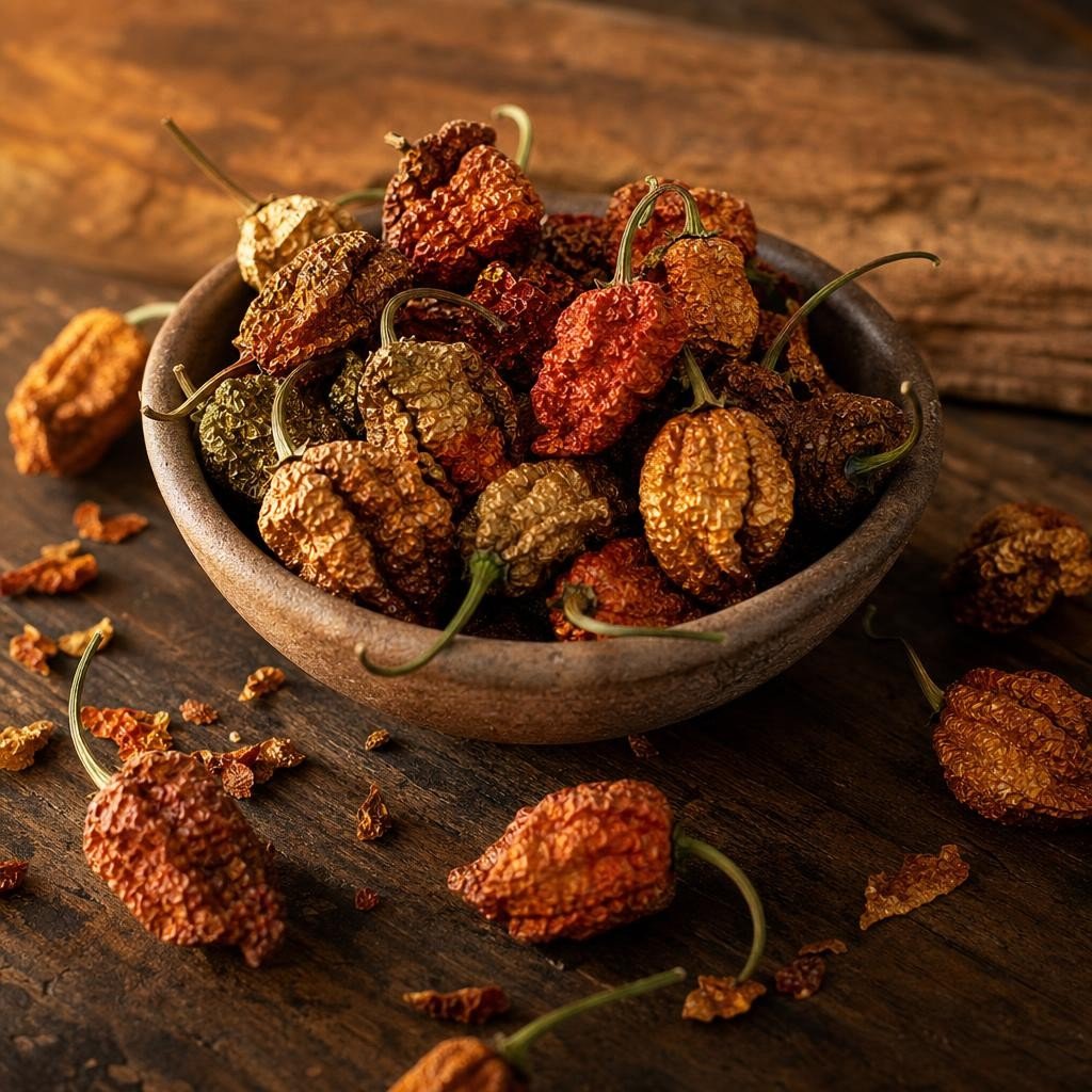 Piment Carolina Reaper – Entier et séché – Les Épices Curieuses Piment Carolina Reaper - Entier et séché - Les Épices Curieuses