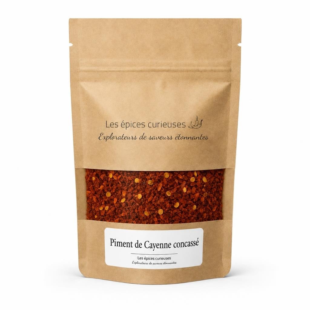 Piment de Cayenne concassé – Packaging – Les Épices Curieuses Piment de Cayenne concassé - Packaging - Les Épices Curieuses
