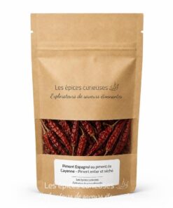 Piment Espagnol ou piment de Cayenne - Piment entier et séché - Packaging - Les Épices Curieuses