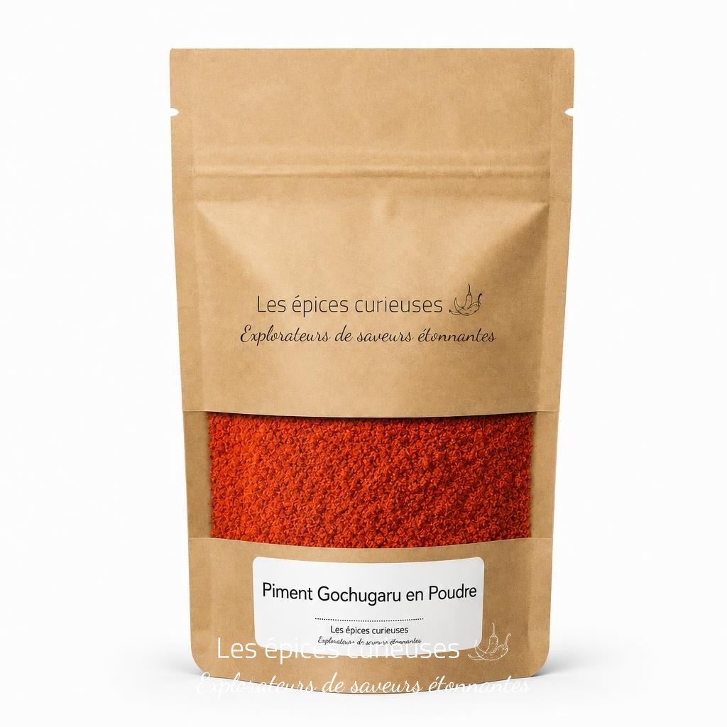 Piment Gochugaru en Poudre – Packaging – Les Épices Curieuses Piment Gochugaru en Poudre - Packaging - Les Épices Curieuses