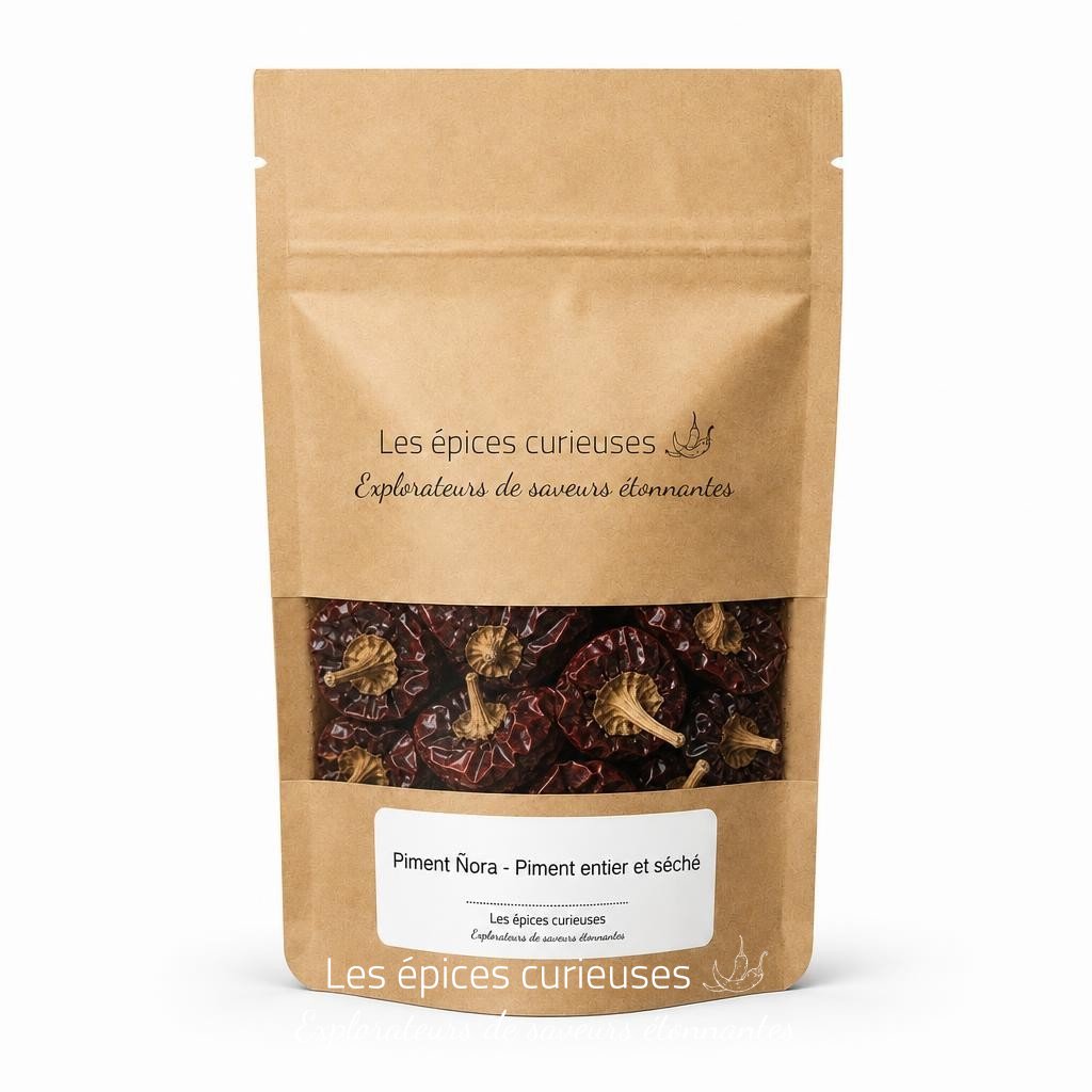 Piment Ñora – Piment entier et séché – Packaging – Les Épices Curieuses Piment Ñora - Piment entier et séché - Packaging - Les Épices Curieuses