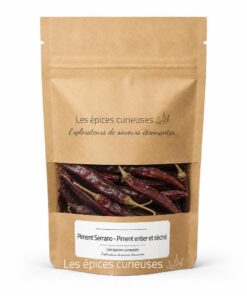 Piment Serrano - Piment entier et séché - Packaging - Les Épices Curieuses