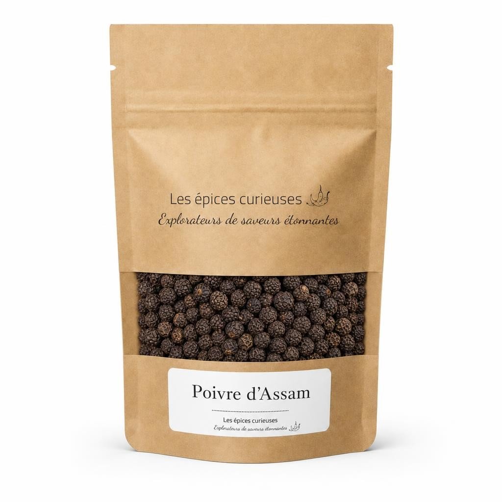 Poivre d’Assam – Packaging – Les Épices Curieuses Poivre d'Assam - Packaging - Les Épices Curieuses