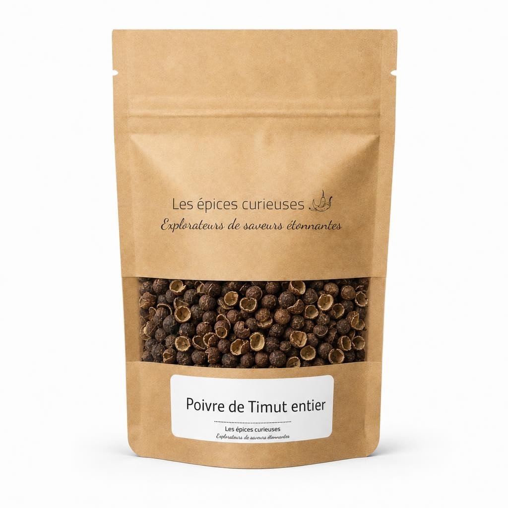 Poivre de Timut entier – Packaging – Les Épices Curieuses Poivre de Timut entier - Packaging - Les Épices Curieuses
