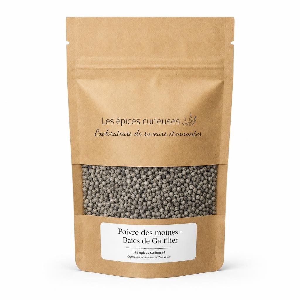 Poivre des moines – Baies de Gattilier – Packaging – Les Épices Curieuses Poivre des moines - Baies de Gattilier - Packaging - Les Épices Curieuses