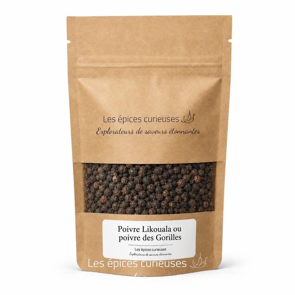 Poivre Likouala ou poivre des Gorilles – Packaging – Les Épices Curieuses Poivre Likouala ou poivre des Gorilles - Packaging - Les Épices Curieuses