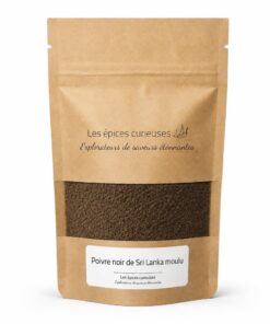Poivre noir de Sri Lanka moulu - Packaging - Les Épices Curieuses