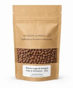 Poivre rouge de Kampot frais et fermenté - 25G - Packaging - Les Épices Curieuses