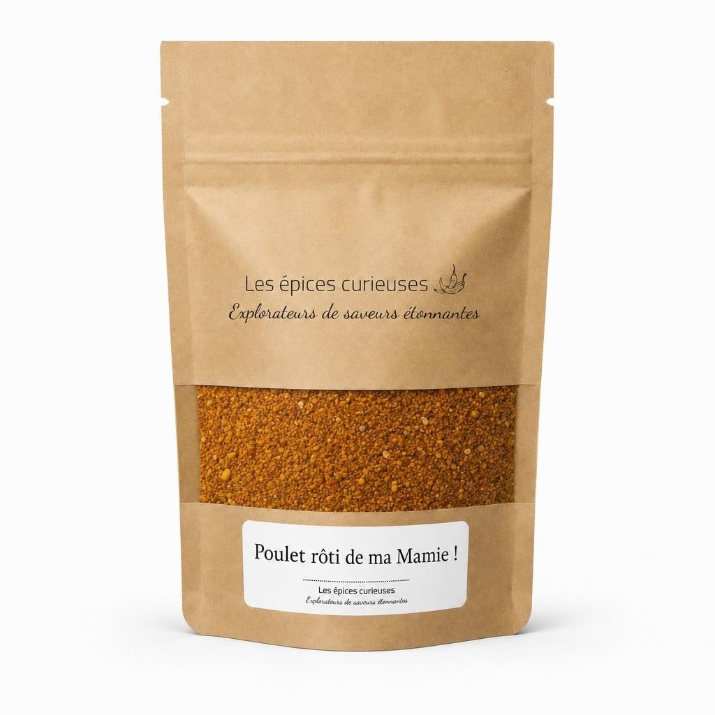 Poulet rôti de ma Mamie ! – Packaging – Les Épices Curieuses Poulet rôti de ma Mamie ! - Packaging - Les Épices Curieuses