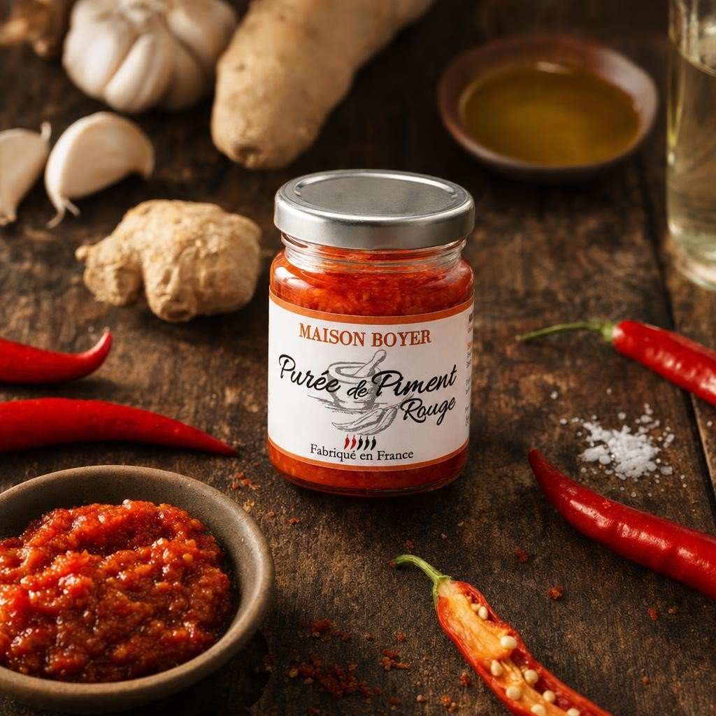 Purée de Piment Rouge Artisanale – Force 2/5 – 85G – Les Épices Curieuses Purée de Piment Rouge Artisanale – Force 2/5 - 85G - Les Épices Curieuses
