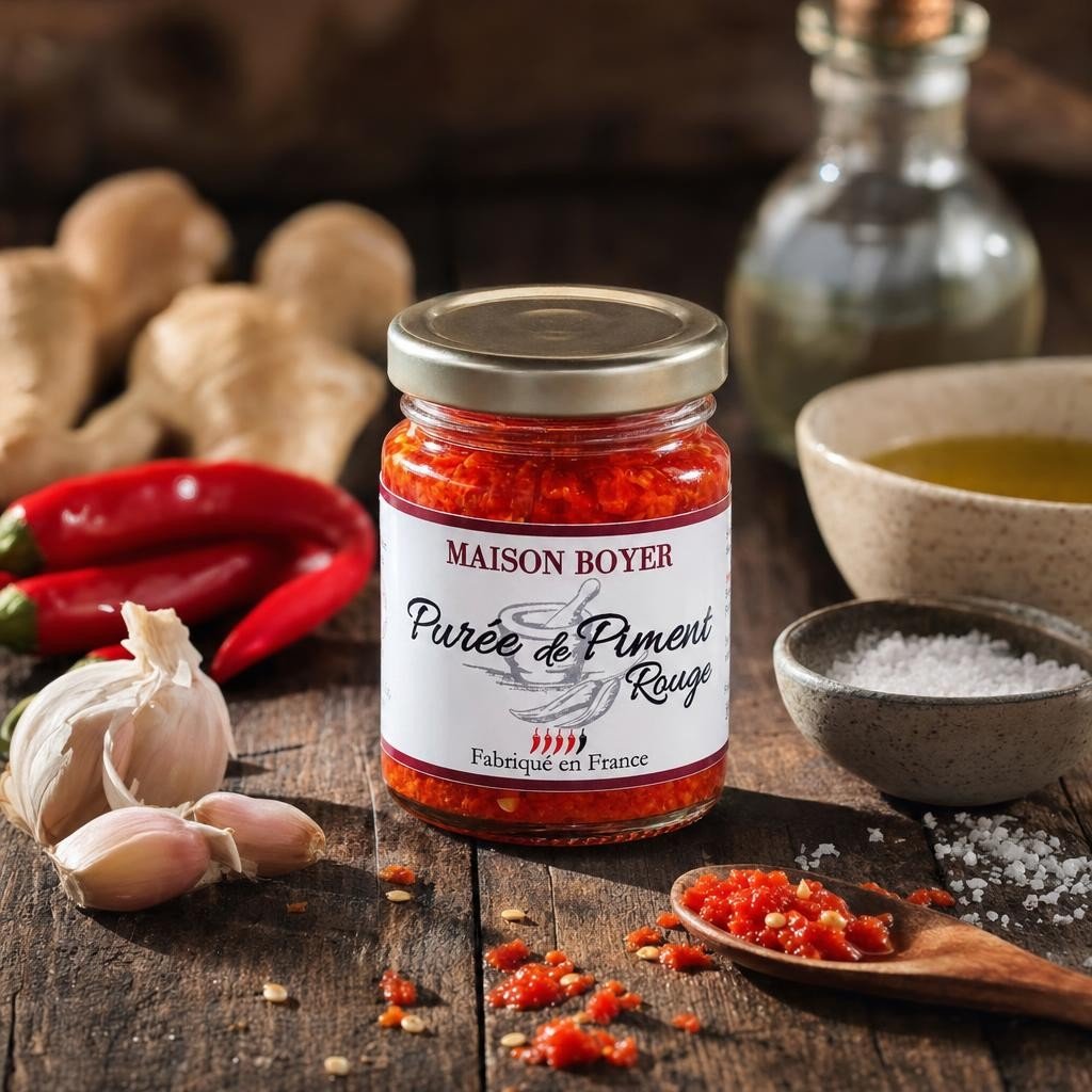 Purée de Piment Rouge Artisanale – Force 4/5- 85G – Les Épices Curieuses Purée de Piment Rouge Artisanale – Force 4/5- 85G - Les Épices Curieuses