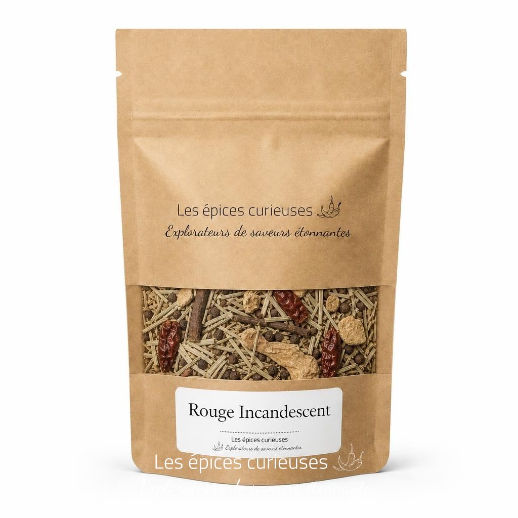 Rouge Incandescent – Packaging – Les Épices Curieuses Rouge Incandescent - Packaging - Les Épices Curieuses