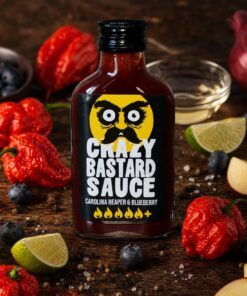 Sauce Piquante Crazy Bastard - Carolina Reaper & Myrtille 100ml - Les Épices Curieuses