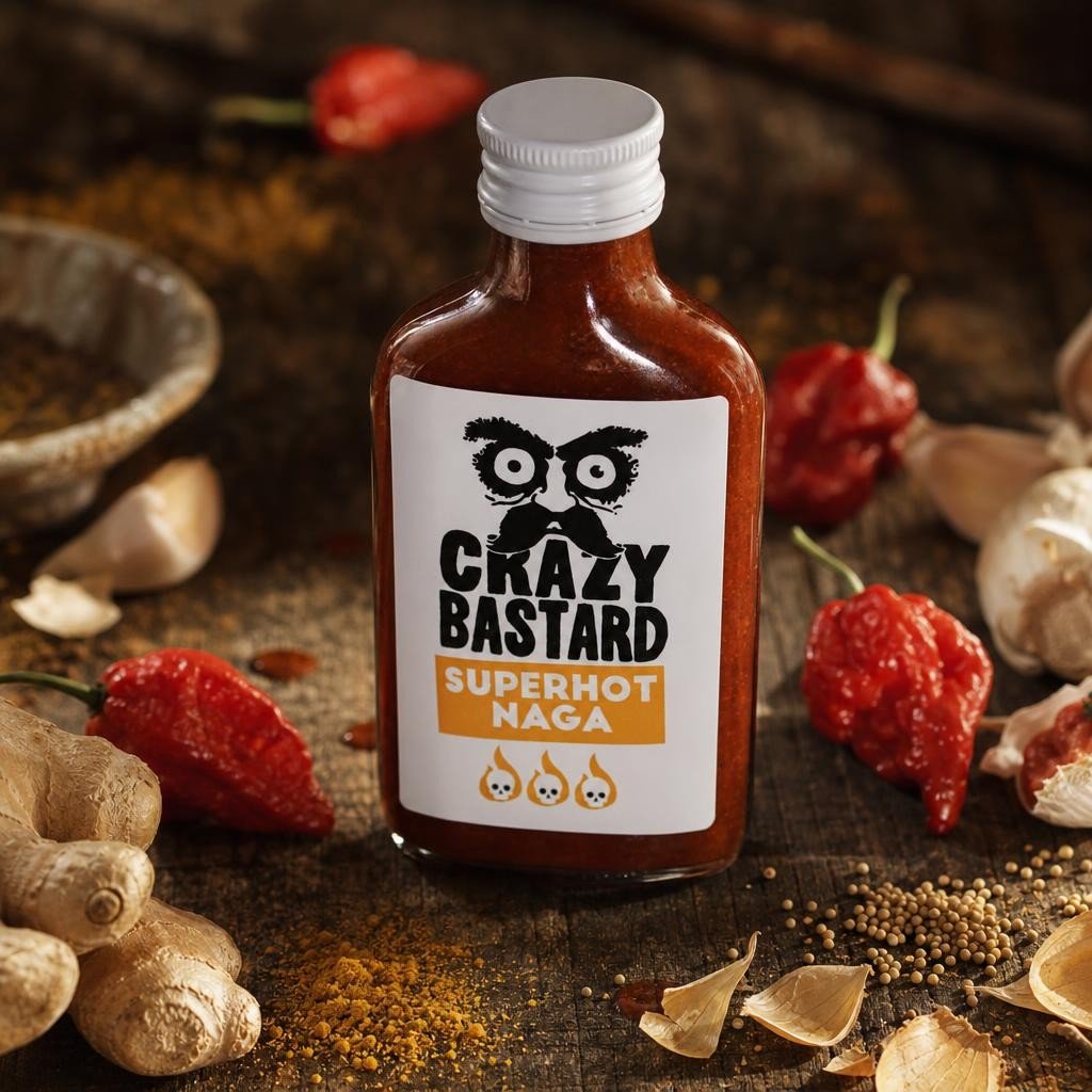 Sauce Piquante Crazy Bastard – Superhot Naga 100ml – Les Épices Curieuses Sauce Piquante Crazy Bastard - Superhot Naga 100ml - Les Épices Curieuses