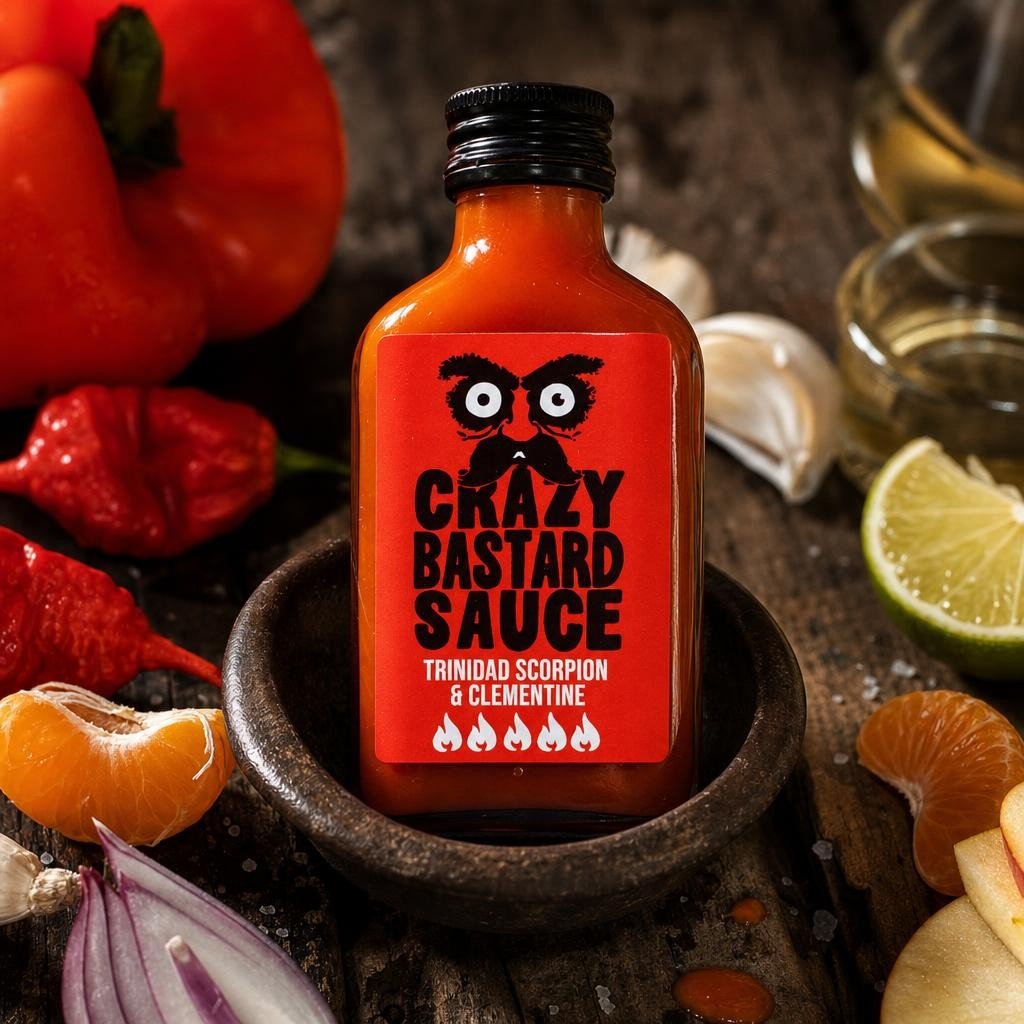 Sauce Piquante Crazy Bastard – Trinidad Scorpion & Clémentine 100ml – Les Épices Curieuses Sauce Piquante Crazy Bastard - Trinidad Scorpion & Clémentine 100ml - Les Épices Curieuses