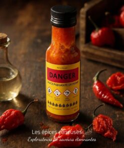 Sauce Piquante Danger (force 10/10) ultra forte - Les Épices Curieuses