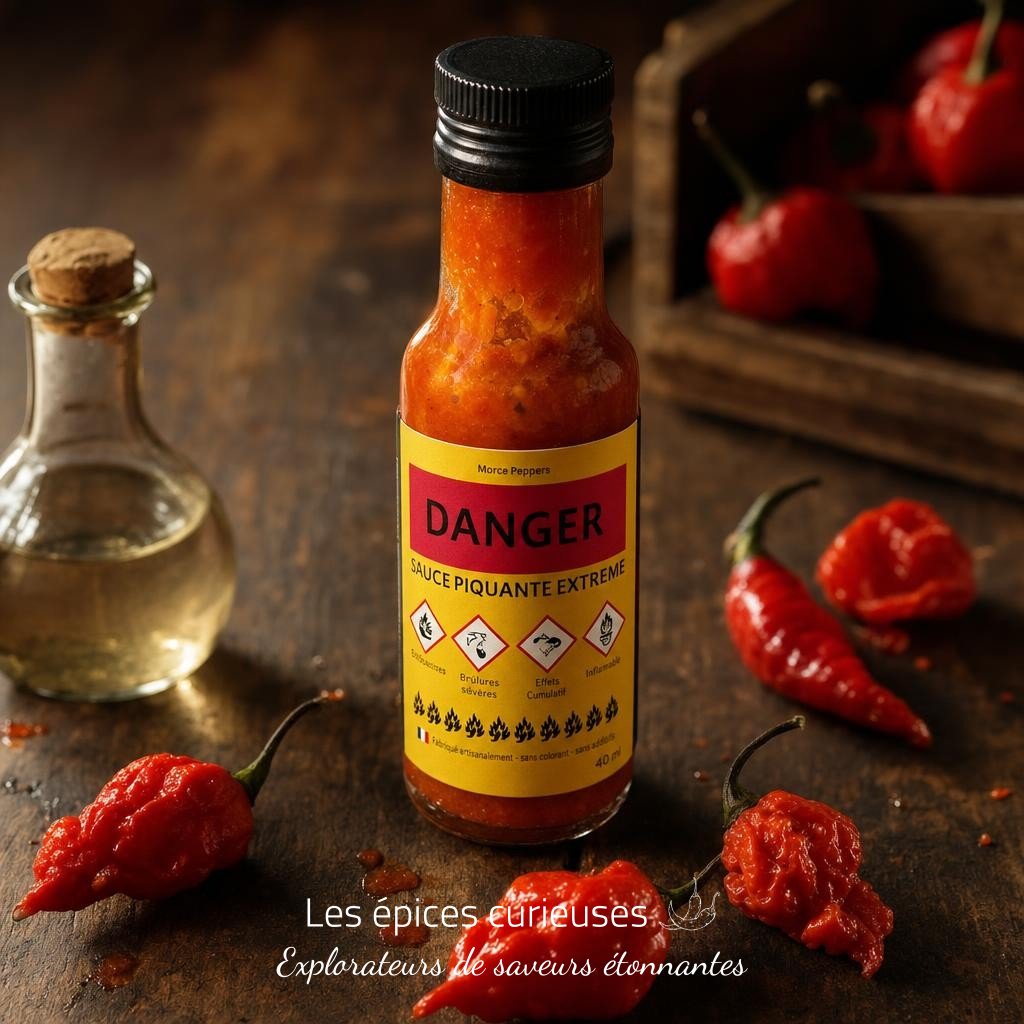 Sauce Piquante Danger (force 10/10) ultra forte – Les Épices Curieuses Sauce Piquante Danger (force 10/10) ultra forte - Les Épices Curieuses