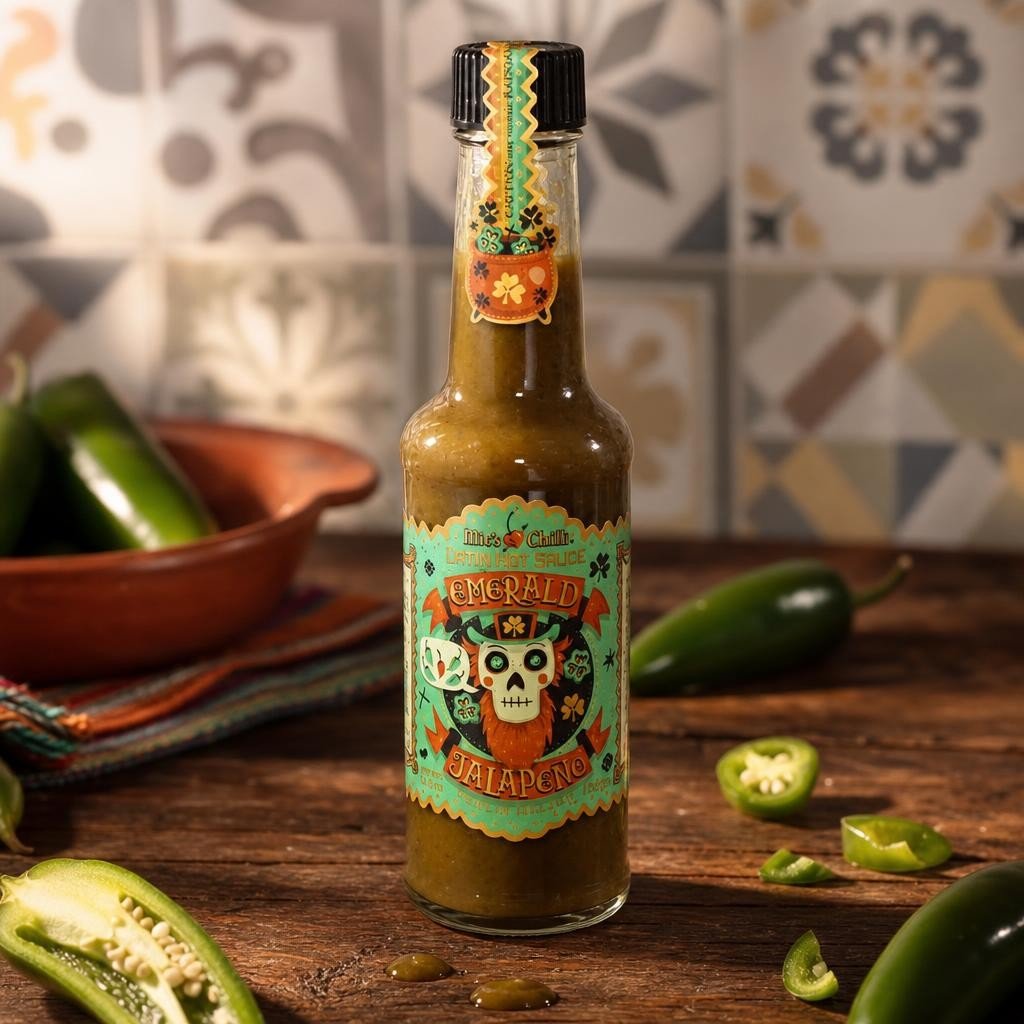 Sauce piquante émeraude et Jalapeno – 155G – Les Épices Curieuses Sauce piquante émeraude et Jalapeno - 155G - Les Épices Curieuses