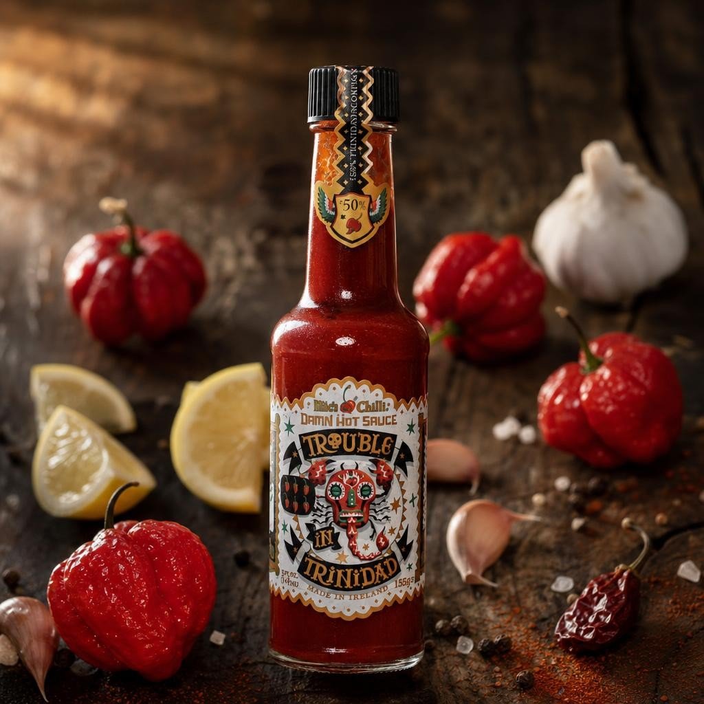 Sauce piquante – Trouble Trinidad – 155G – Les Épices Curieuses Sauce piquante - Trouble Trinidad - 155G - Les Épices Curieuses