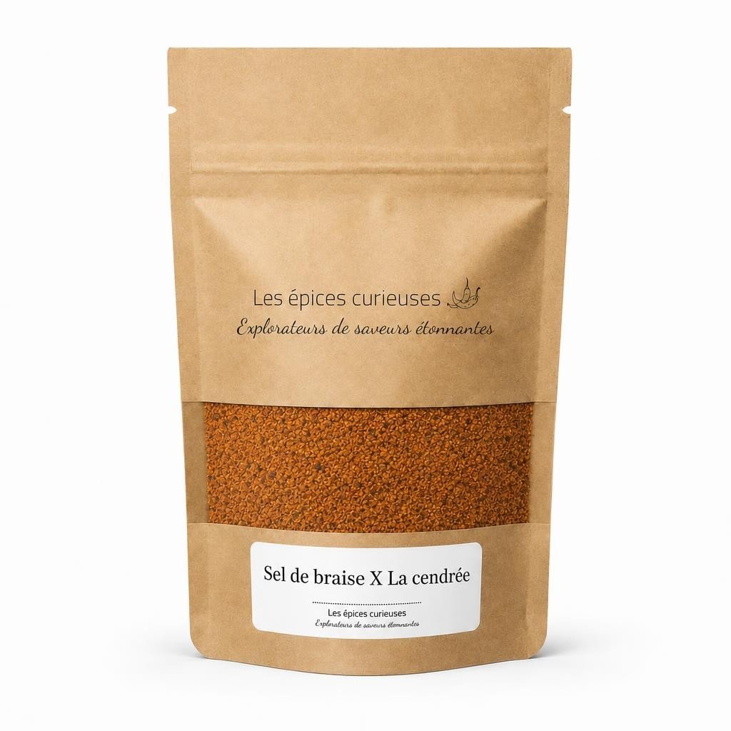 Sel de braise X La cendrée – Packaging – Les Épices Curieuses Sel de braise X La cendrée - Packaging - Les Épices Curieuses