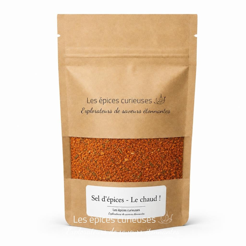 Sel d’épices – Le chaud ! – Packaging – Les Épices Curieuses Sel d'épices - Le chaud ! - Packaging - Les Épices Curieuses