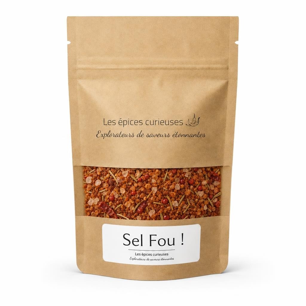 Sel Fou ! – Packaging – Les Épices Curieuses Sel Fou ! - Packaging - Les Épices Curieuses