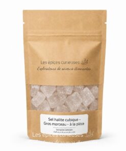 Sel halite cubique - Gros morceau - à la pièce - Packaging - Les Épices Curieuses