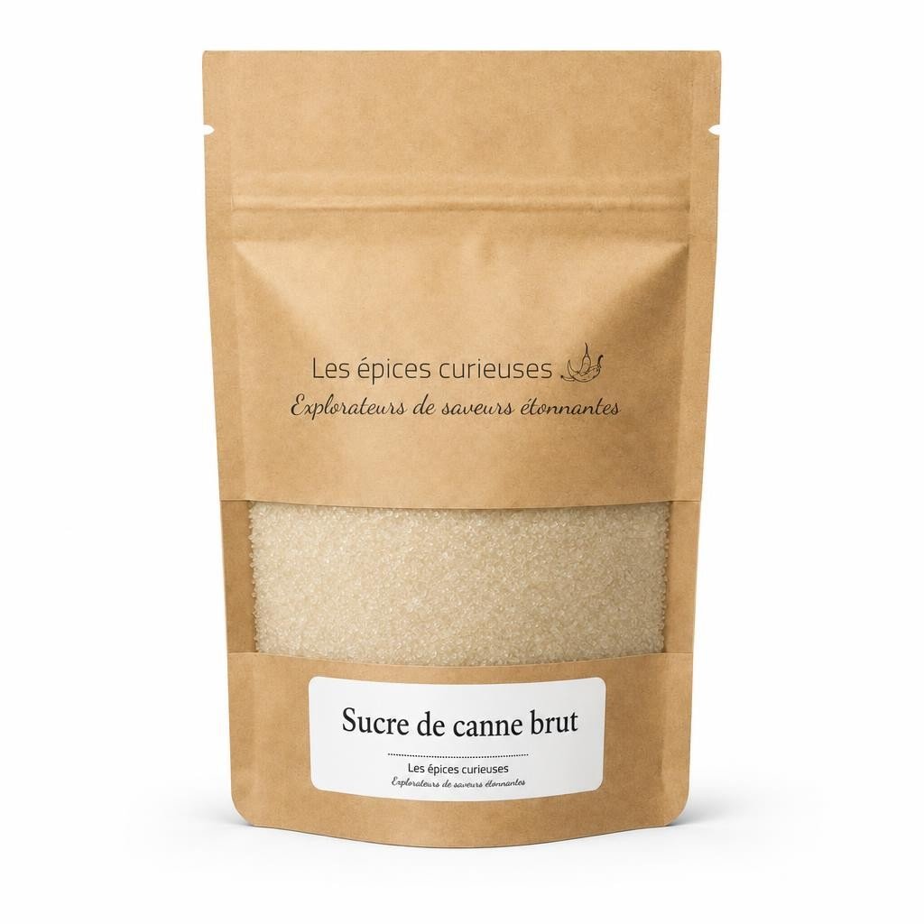 Sucre de canne brut – Packaging – Les Épices Curieuses Sucre de canne brut - Packaging - Les Épices Curieuses
