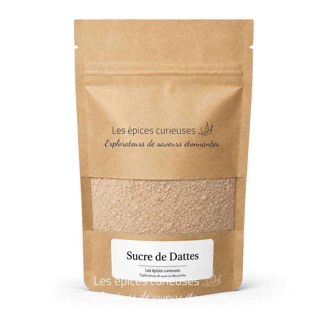 Sucre de Dattes – Packaging – Les Épices Curieuses Sucre de Dattes - Packaging - Les Épices Curieuses