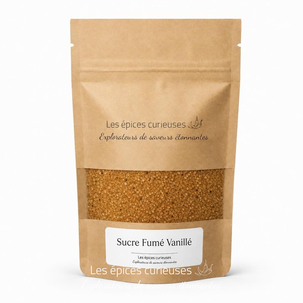 Sucre Fumé Vanillé – Packaging – Les Épices Curieuses Sucre Fumé Vanillé - Packaging - Les Épices Curieuses