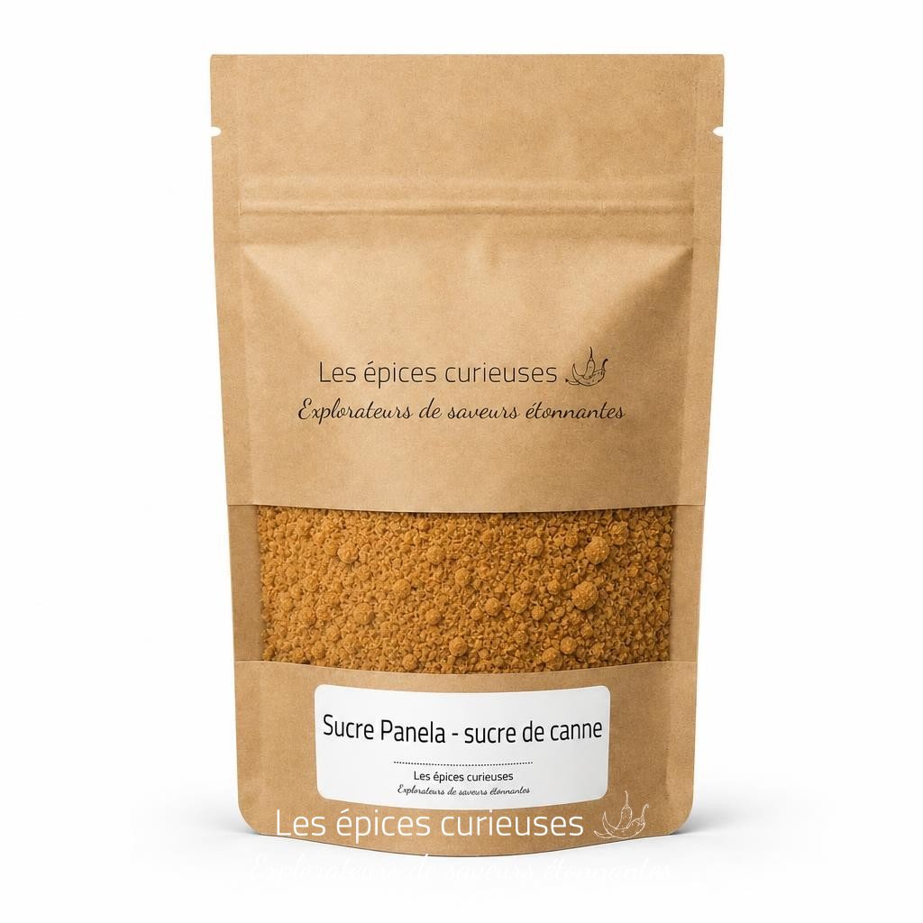 Sucre Panela – sucre de canne – Packaging – Les Épices Curieuses Sucre Panela - sucre de canne - Packaging - Les Épices Curieuses