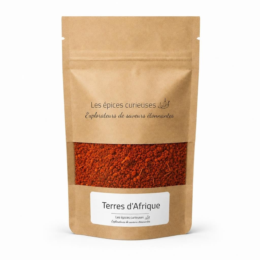 Terres d’Afrique – Packaging – Les Épices Curieuses Terres d’Afrique - Packaging - Les Épices Curieuses