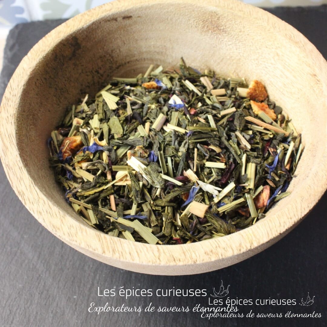 Thé vert exotique aux saveurs d’orange sanguine – Les Épices Curieuses Thé vert exotique aux saveurs d'orange sanguine - Les Épices Curieuses