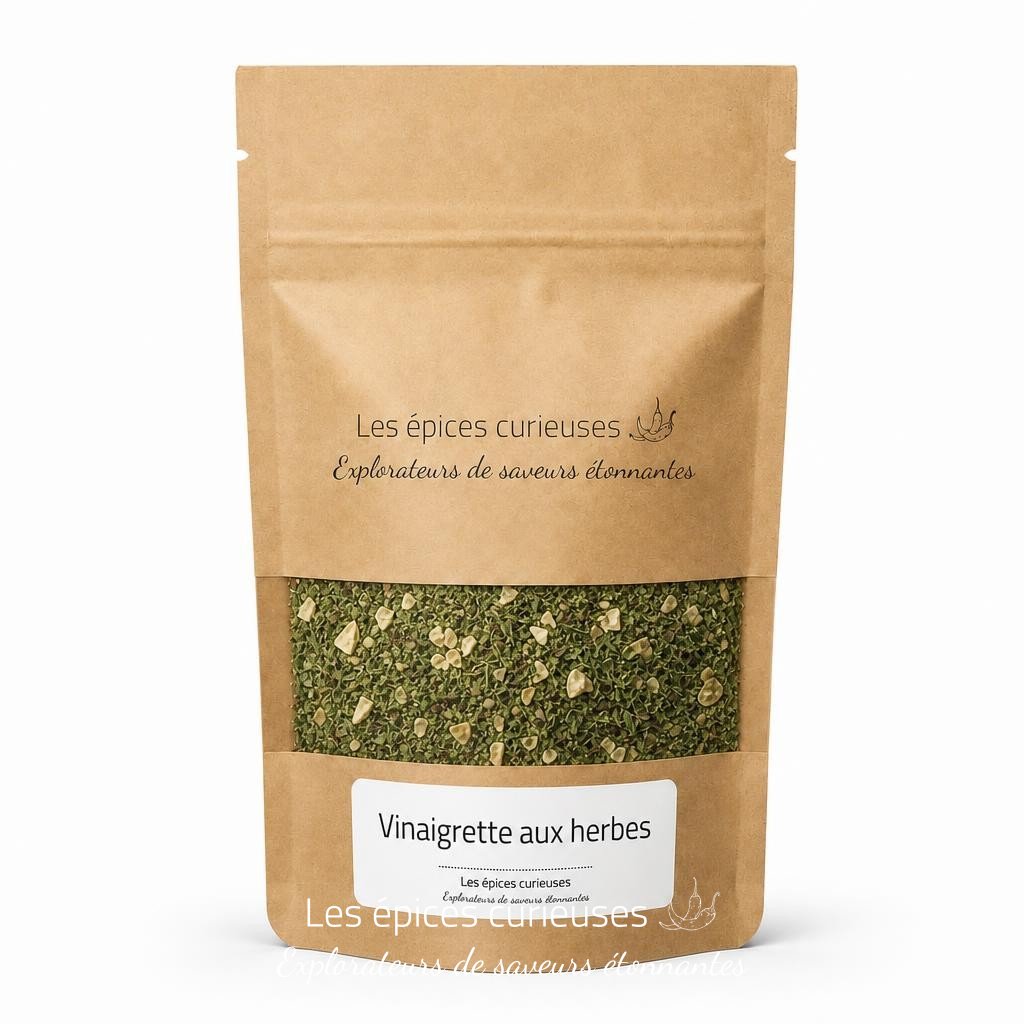 Vinaigrette aux herbes – Packaging – Les Épices Curieuses Vinaigrette aux herbes - Packaging - Les Épices Curieuses