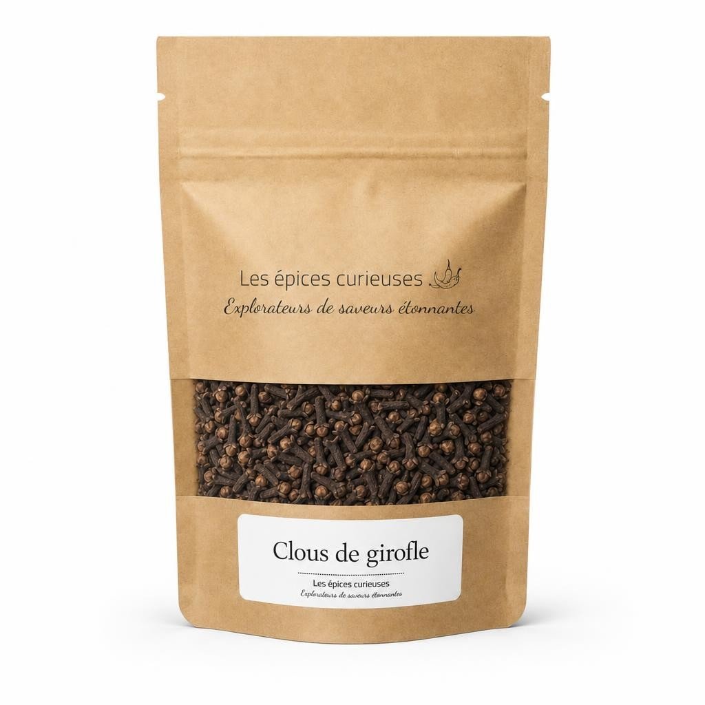 Clous de girofle – Packaging – Les Épices Curieuses Clous de girofle - Packaging - Les Épices Curieuses