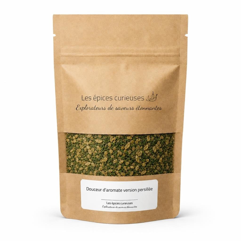 Douceur d’aromate version persillée – Packaging – Les Épices Curieuses Douceur d'aromate version persillée - Les Épices Curieuses
